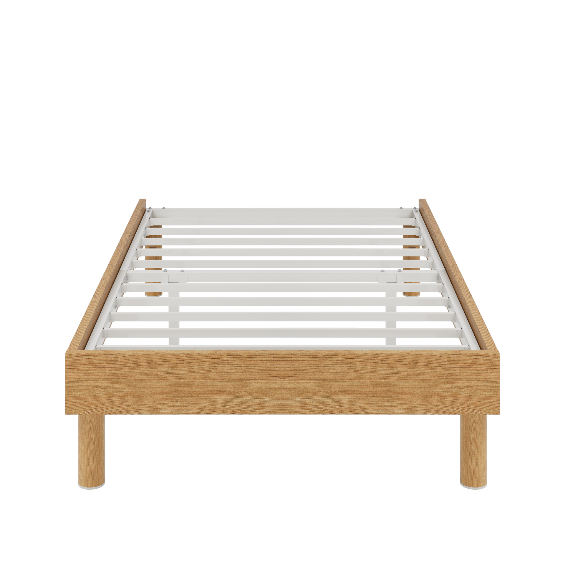 Einfach 13.8"  Wooden Bed Frame with Recessed Design and Upgraded Structure, No Box Spring Needed