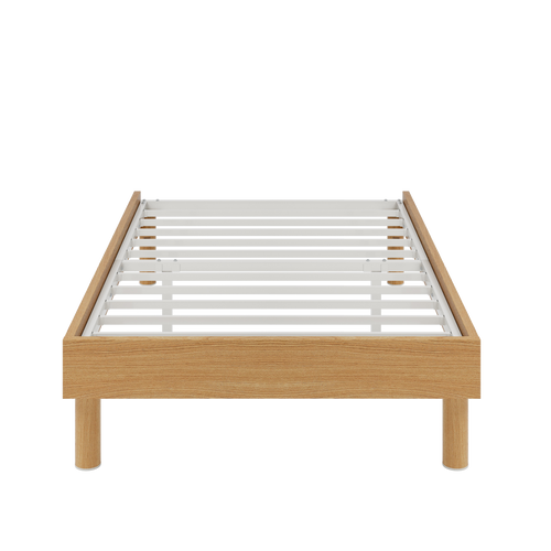 Einfach 13.8"  Wooden Bed Frame with Recessed Design and Upgraded Structure, No Box Spring Needed