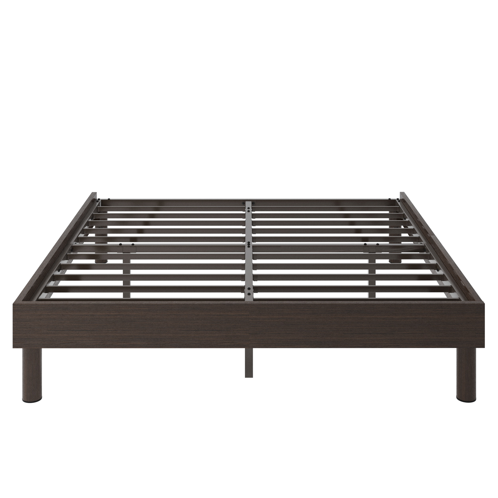 Einfach 13.8"  Wooden Bed Frame with Recessed Design and Upgraded Structure, No Box Spring Needed