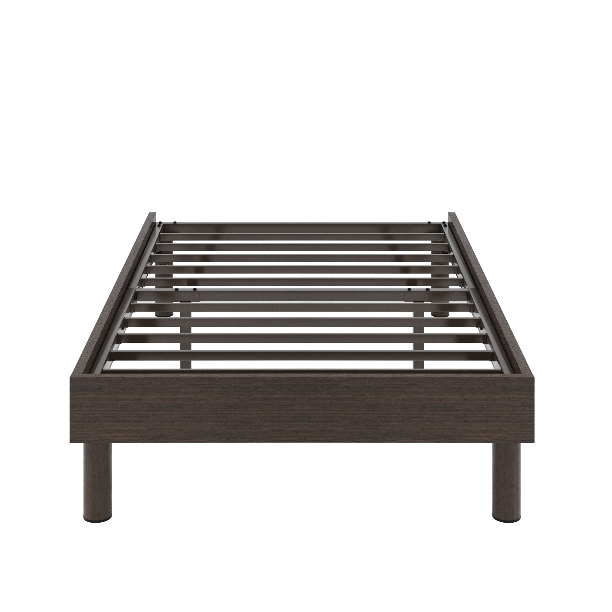 Einfach 13.8"  Wooden Bed Frame with Recessed Design and Upgraded Structure, No Box Spring Needed