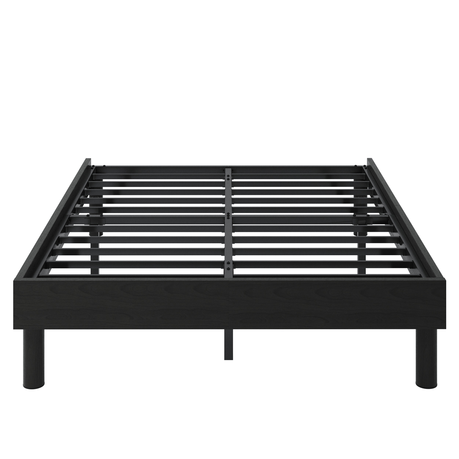 Einfach 13.8"  Wooden Bed Frame with Recessed Design and Upgraded Structure, No Box Spring Needed