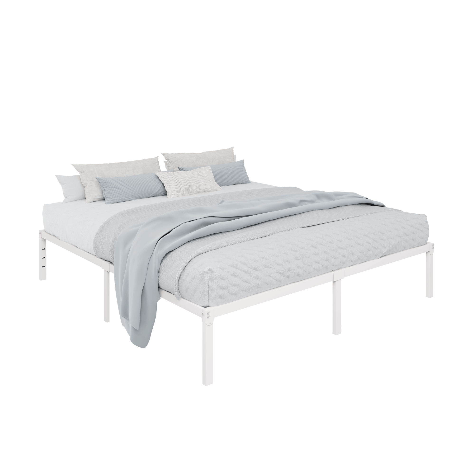 Einfach Bed Frame, Metal Platform Bed with 12.6'' Under-bed Storage Space, Heavy Duty, No Box Spring Needed