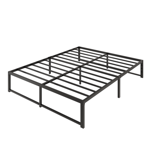 Einfach 14'' Bed Frame, Metal Platform Bed with Ample Under-Bed Storage Space, Upgraded Frame Structure, No Box Spring Needed