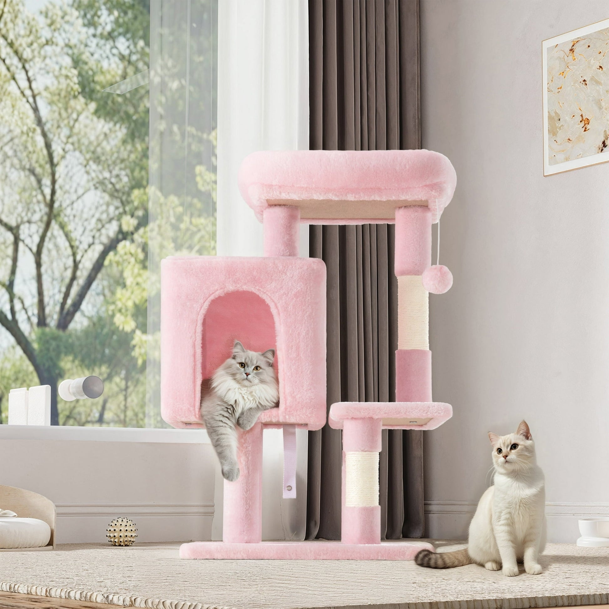 Einfach 29" Cat Tree Tower with Condo Scratching Post for Indoor Cats