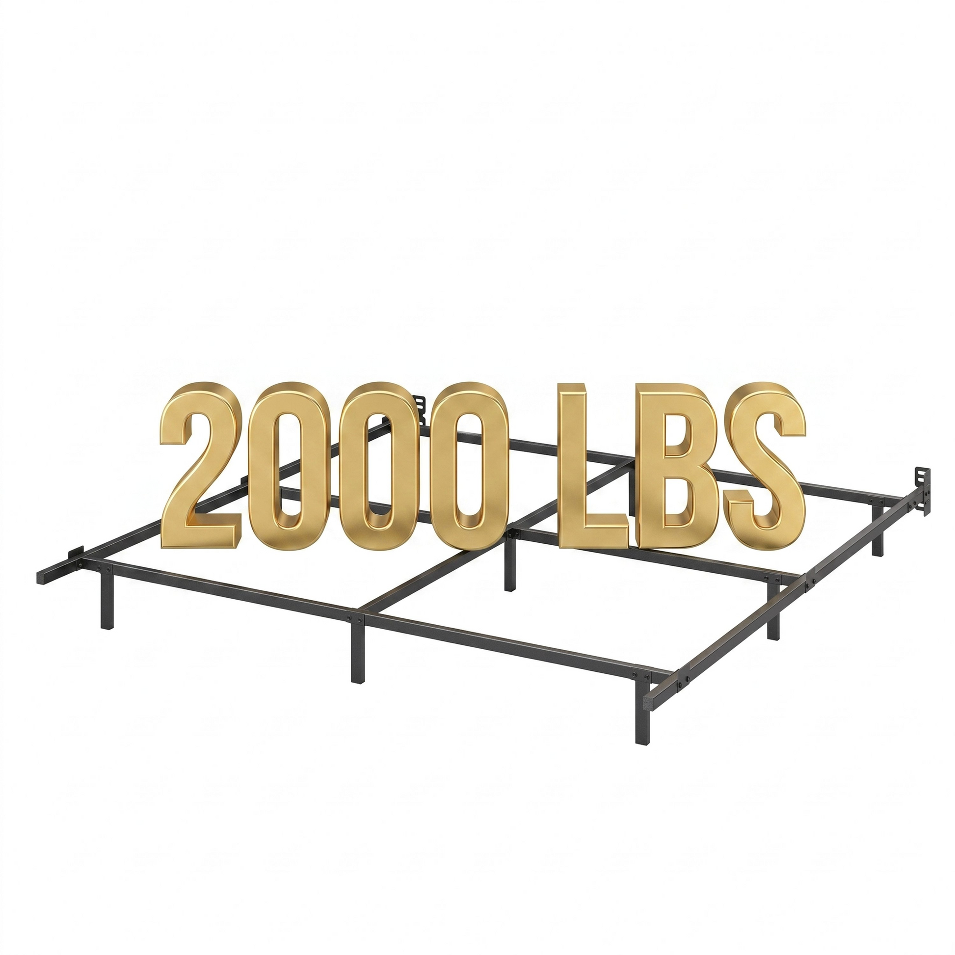Einfach Queen Size Metal Bed Frame, Box Spring Requided, 2000 LBS Capacity, Black