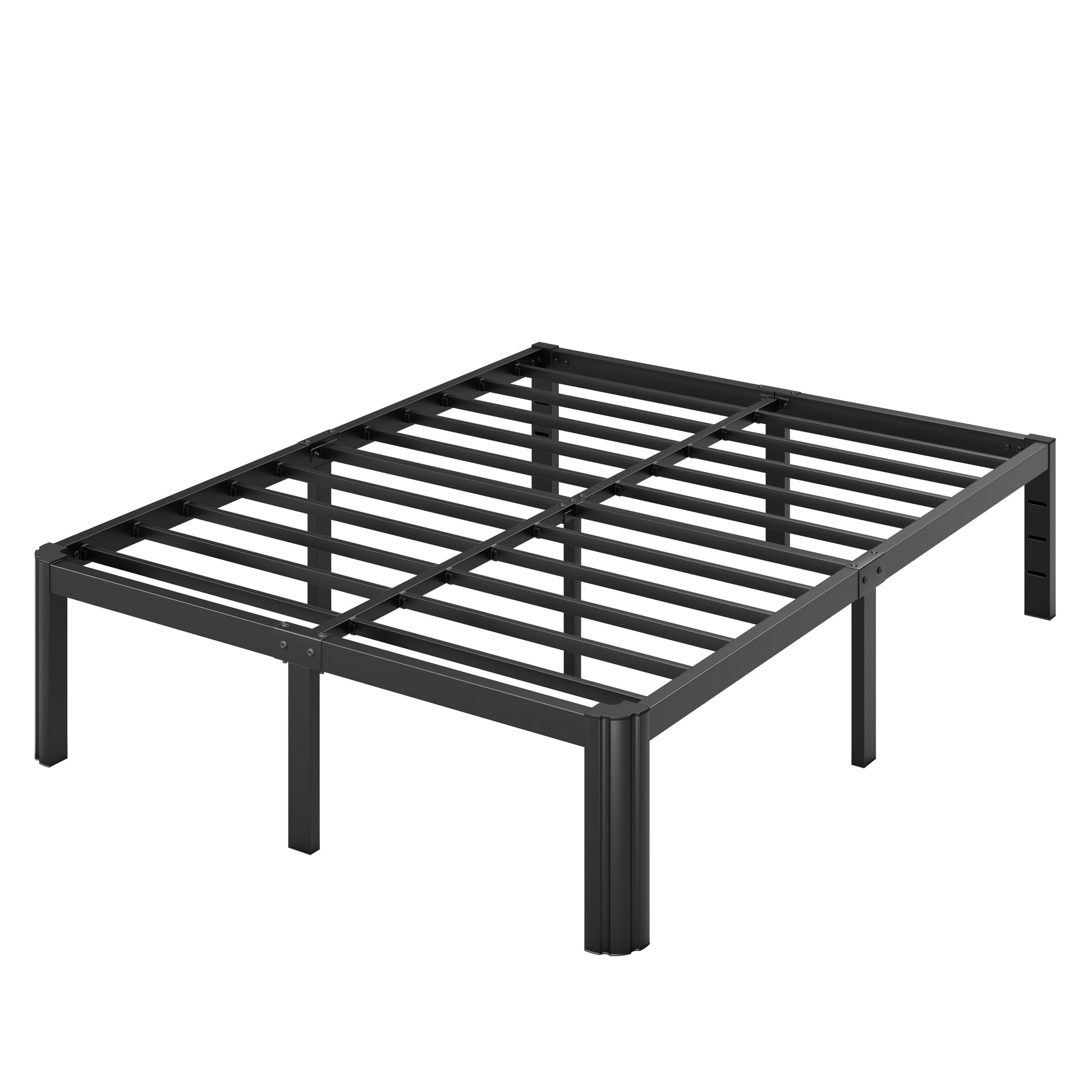 Einfach 14'' Bed Frame, Platform Metal Bed with 12'' Under-Bed Storage Space, Upgraded Curved Bed Feet, 3500 LBS Capacity