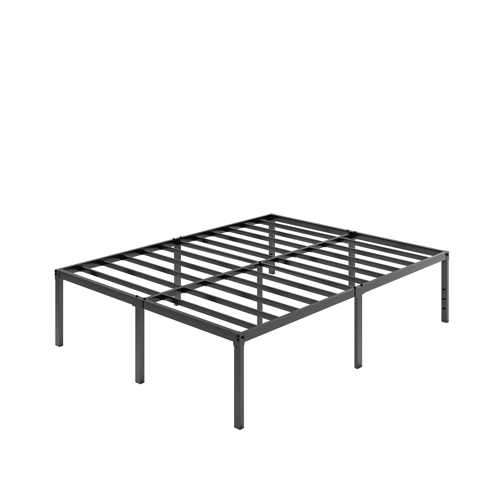 Einfach Bed Frame, Metal Platform Bed with 16.6" Under-bed Storage Space, Heavy Duty, No Box Spring Needed