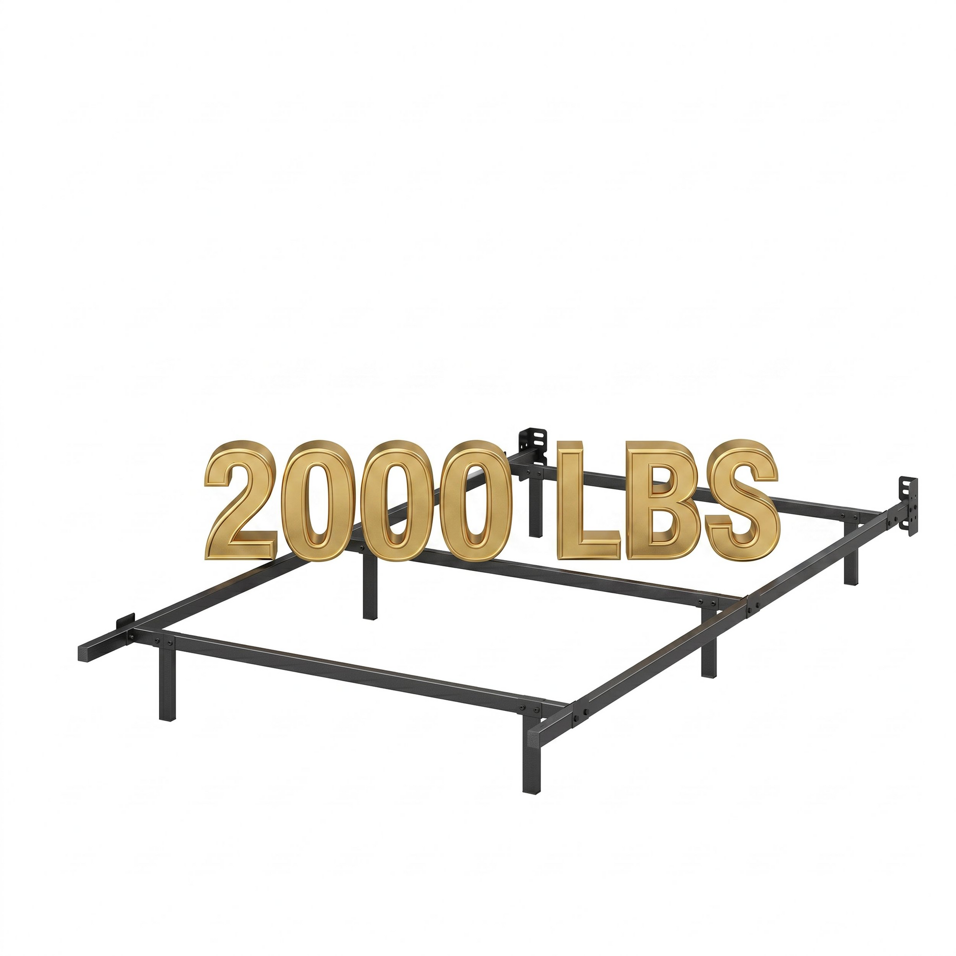Einfach Queen Size Metal Bed Frame, Box Spring Requided, 2000 LBS Capacity, Black