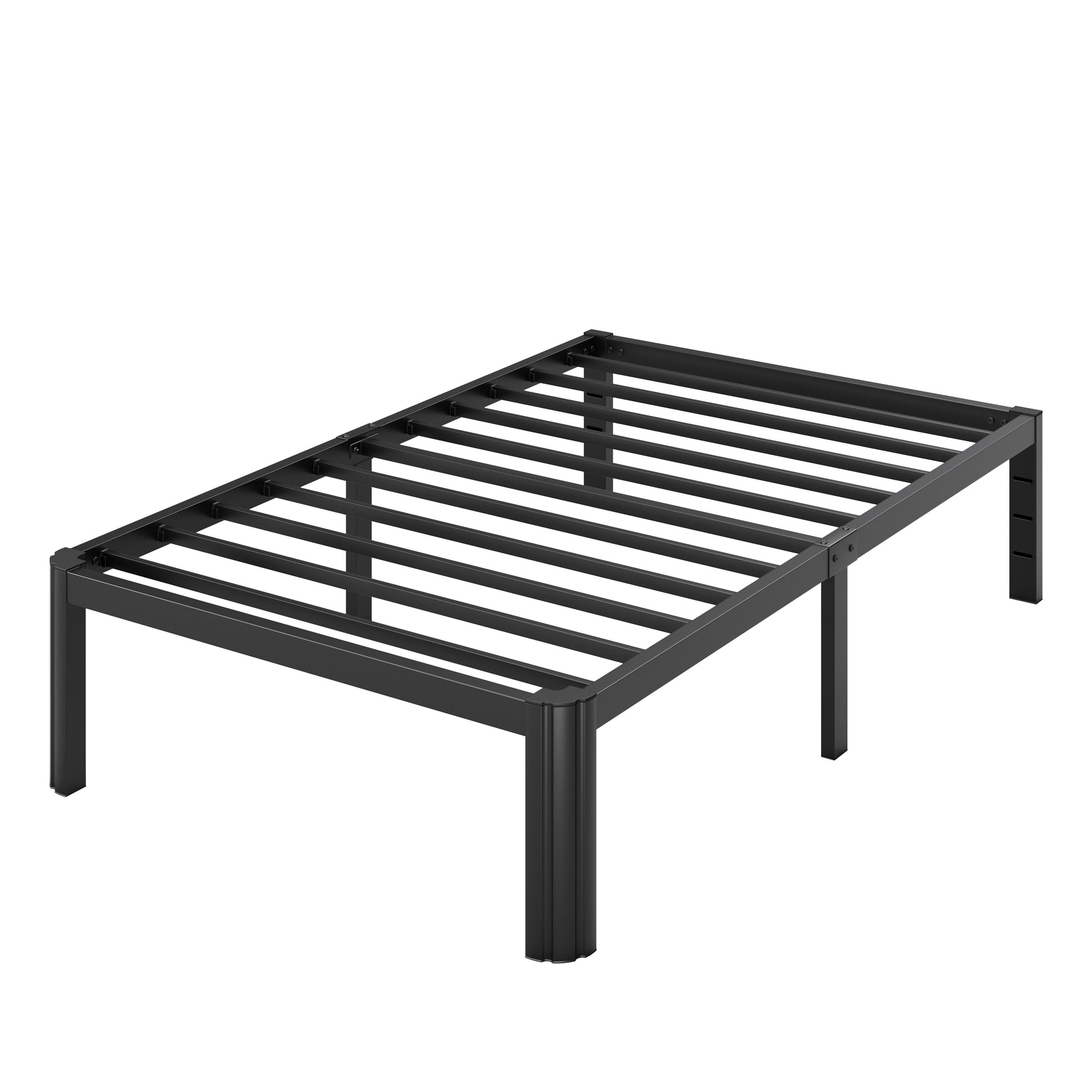 Einfach 14'' Bed Frame, Platform Metal Bed with 12'' Under-Bed Storage Space, Upgraded Curved Bed Feet, 3500 LBS Capacity